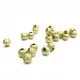 10x Stardust 3mm angerauhte Metallperlen goldfarben Kugel Spacer - Schmuckzubehör Metallperlen - Leisure-Beads DIY