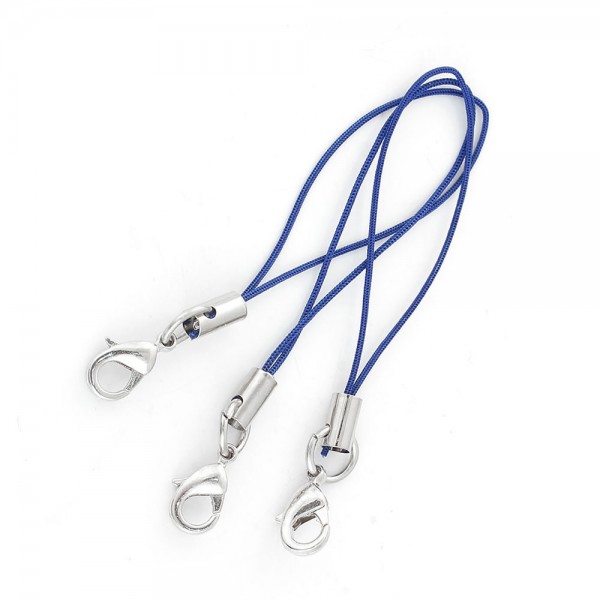 50 dunkelblaue Handyanhänger Reissverschluss Anhänger Handyschnur - Handyanhänger selber machen - Leisure-Beads DIY
