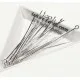 20 Kettelstifte ca. 50mm hellsilberfarben Schmuckdraht mit Öse - Schmuckzubehör - Leisure-Beads DIY