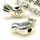 1x hellsilber Vogel Metallperle 15x8mm Vogel Perle Spacer - Schmuckzubehör Metallperlen