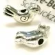 1x hellsilber Vogel Metallperle 15x8mm Vogel Perle Spacer - Schmuckzubehör Metallperlen - Leisure-Beads DIY