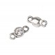 10x silber Schmuckverbinder 10x5mm kristall Kettenverbinder - Schmuckzubehör