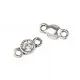 10x silber Schmuckverbinder 10x5mm kristall Kettenverbinder - Schmuckzubehör - Leisure-Beads DIY