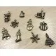 10 bronze Weihnachts Anhänger im Mix Schmuckanhänger für Weihnachten - Schmuckzubehör - Leisure-Beads DIY