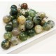 5x Serpentin Perle 8mm grüne Natursteinperlen - Schmuckzubehör