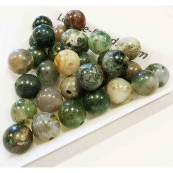 Leisure-Beads - 5x Serpentin Perle 8mm Natursteinperlen - Schmuckzubehör