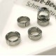 3x Edelstahl Biegering 7mm Breite 3mm Schiebeperle Bindering - Schmuckzubehör Biegering