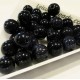 5x Schwarzfluss Perle 8mm Kunststeinperlen - Schmuckzubehör