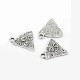 1x silber Pizza Anhänger 20x19mm Schmuckanhänger - Schmuckzubehör