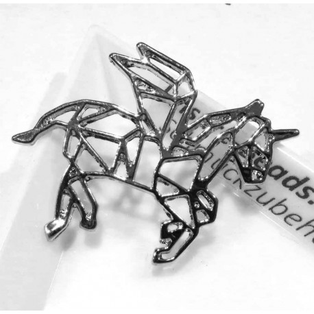 Leisure-Beads - 1 silberfarben Pegasus Anhänger 36x31mm silberfarben Schmuckanhänger - Schmuckzubehör