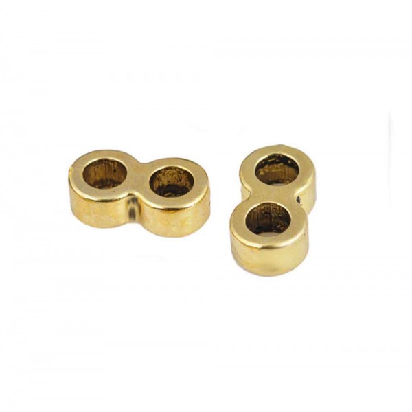 1x goldfarben Bandverbinder 13x7mm Innen 4mm - Schmuckzubehör - Leisure-Beads DIY