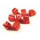 8x Rote Millefiori Perlen Würfel 8mm