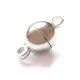 Kleiner kugelförmiger Magnetverschluss 11x5mm hellsilber platinfarben - Schmuckzubehör Magnetverschluss - Leisure-Beads DIY