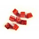 8x Rote Millefiori Perlen Würfel 8mm Schmuckzubehör