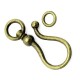 1x bronze Schmuckverschluss 38x16mm bronze Schmuckhaken - bronze Schmuckzubehör