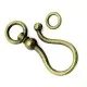 1x bronze Schmuckverschluss 38x16mm bronze Schmuckhaken - bronze Schmuckzubehör - Leisure-Beads DIY