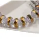 1 Strang transparent goldfarben Glasperlen 8x6mm - Schmuckzubehör - Leisure-Beads DIY