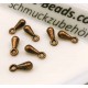 10x kupfer Anhänger 7x3mm für Verlängerungskettchen - kupfer Schmuckzubehör