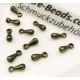 10x bronze Anhänger 7x3mm für Verlängerungskettchen - bronze Schmuckzubehör