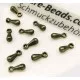 10x bronze Anhänger 7x3mm für Verlängerungskettchen - bronze Schmuckzubehör - Leisure-Beads DIY