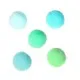 200x grün blaue Pompons 10mm Stoffperle - Schmuckzubehör Stoffperle - Leisure-Beads DIY