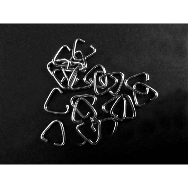 10x silberfarben Collierschlaufe 9mm Anhängerhaken - Schmuckzubehör