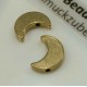 2x antikgoldfarben Mond 12x9mm Metallperlen Mondform - goldfarben Schmuckzubehör Metallperle