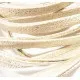 1m creme perlglanz PU Lederband 5,5x2,5mm mit Glitzer - Schmuckzubehör - Leisure-Beads DIY