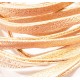 1m goldfarben perlglanz PU Lederband 5,5x2,5mm mit Glitzer - Schmuckzubehör