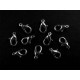 10x Karabinerhaken schwarz metallfarben 12 mm