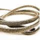 1m dunkelbraunes perlglanz PU Lederband 5,5x2,5mm mit Glitzer - Schmuckzubehör