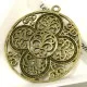 1x filigraner bronze Anhänger 42x38mm Ornament - bronze Schmuckanhänger - Leisure-Beads DIY