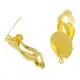 2x goldfarben Ohrclips mit Öse 12x22mm zum Bekleben Ohr Clips - Schmuckzubehör Ohrclips basteln - Leisure-Beads DIY