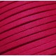 1m fuchsia Kunstlederband 3mm x 1,5mm Wildlederoptik - Schmuckzubehör Schmuckband
