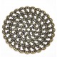 1x filigranes bronze Ornament 48mm Anhänger / Aufnäher Streudeko - bronze Bastelbedarf