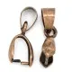 1x kupfer Collierschlaufe 18x7mm kupfer Anhängerhaken - kupfer Schmuckzubehör - Leisure-Beads DIY