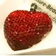 1x roter Herz Anhänger ca. 32x24mm Strassherz Schmuckanhänger - Schmuckzubehör - Leisure-Beads DIY