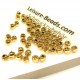 50x goldfarbene Perlen 4mm Acryl plattiert - Schmuckzubehör