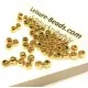 50x goldfarbene Perlen 4mm Acryl plattiert - Schmuckzubehör - Leisure-Beads DIY