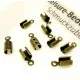 10x bronze Endkappe 8x3,5mm Innen 3mm Quetschröhrchen - Schmuckzubehör - Leisure-Beads DIY