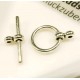 1x silber Knebelverschluss Ringteil 17x12mm Toggle - Schmuckzubehör Schmuckverschluss