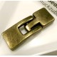 1x bronze Hakenverschluss 32x12mm Schmuckverschluss - Schmuckubehör Schmuckverschluss