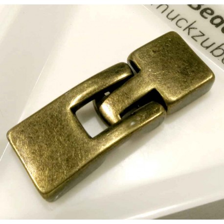 Leisure-Beads - 1x bronzefarben Hakenverschluss 32x12mm Schmuckverschluss - Schmuckubehör Schmuckverschluss