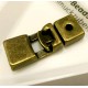 1x bronze Hakenverschluss 32x12mm Schmuckverschluss - Schmuckubehör Schmuckverschluss