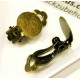 2 Stück bronze Ohrclips mit Öse 12x22mm zum Bekleben Ohr Clips - Schmuckzubehör Ohrclips basteln