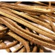 0,9m goldfarben braunes synth. Lederband 3mm mit Glitzer - Schmuckzubehör