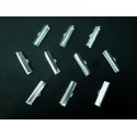 10x Bandklemme 25mm II WAHL hellsilberfarben - Schmuckzubehör