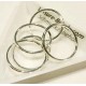 5x hellsilberfarbener Ring 24mm x 1,7mm geschlossen rund Bindering - Schmuckzubehör