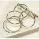 5x hellsilberfarbener Ring 24mm x 1,7mm geschlossen rund Bindering - Schmuckzubehör - Leisure-Beads DIY