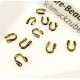 10 antikgoldfarben Drahtwächter 5x4mm für Schmuckdraht - Schmuckzubehör Schmuckdraht
